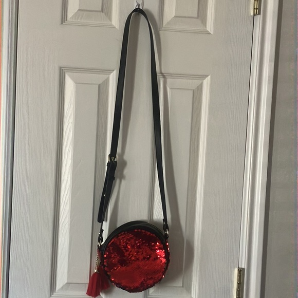 Sparkly Red & Green Accessory Bag made by Mad Love - Picture 3 of 5